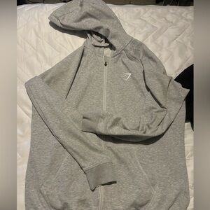 Grey Gymshark Zipperd Sweatshirt Large